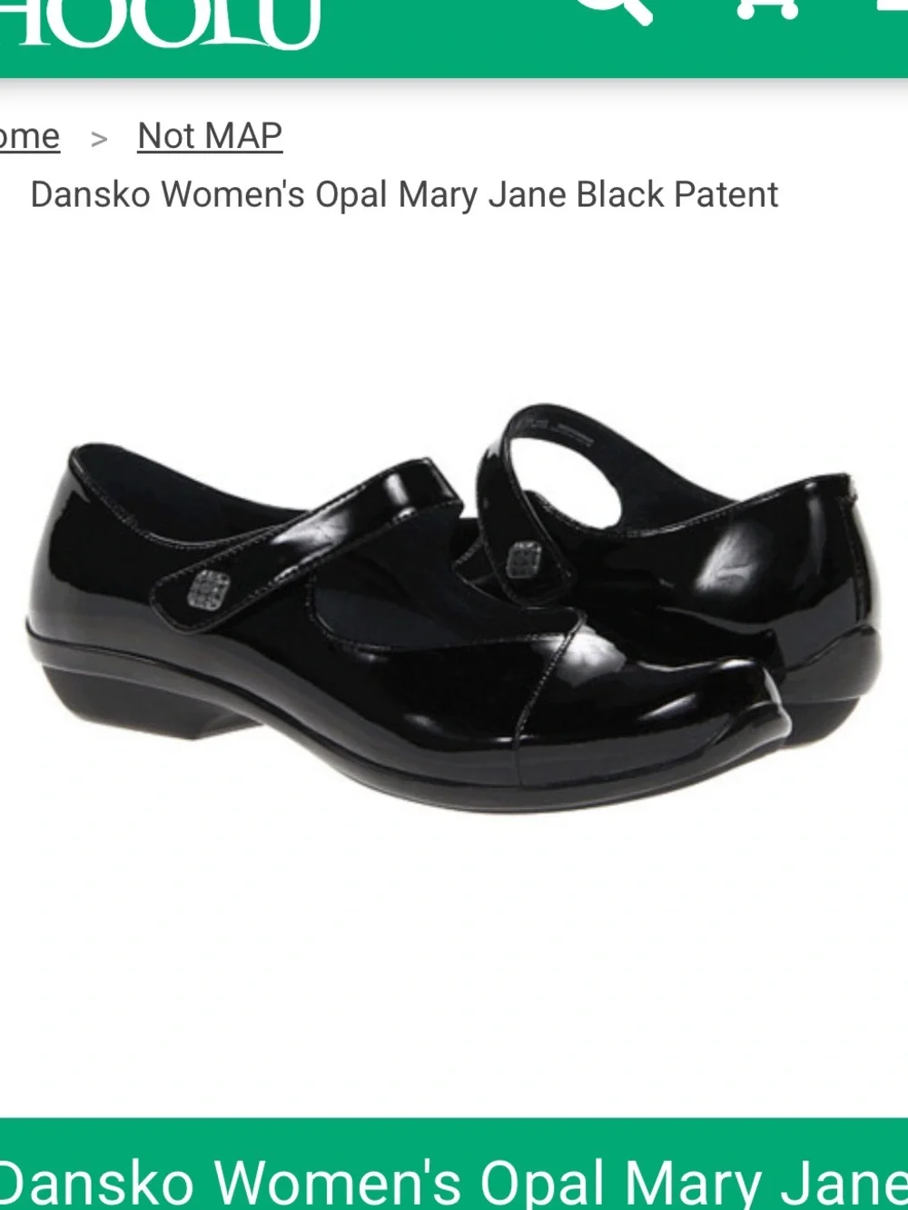 Dansko Black Patent Mary Jane Flats
